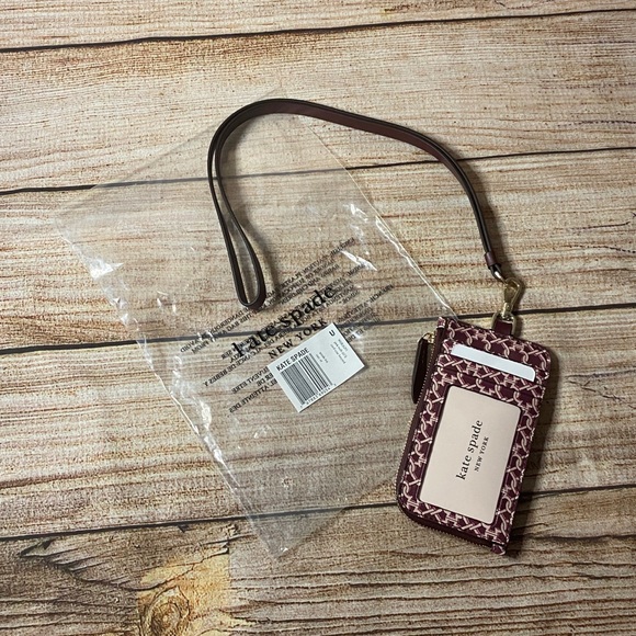 Kate Spade Red “Spade Links” NWT Lanyard/ID Holder